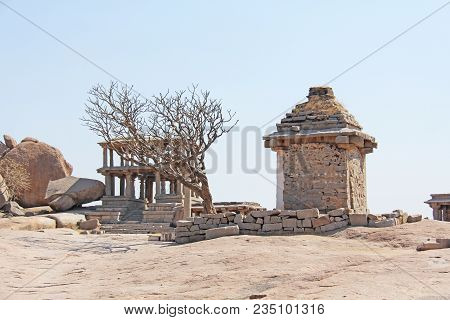 Hemakuta Hill, Temple In Hampi. Karnataka, India.