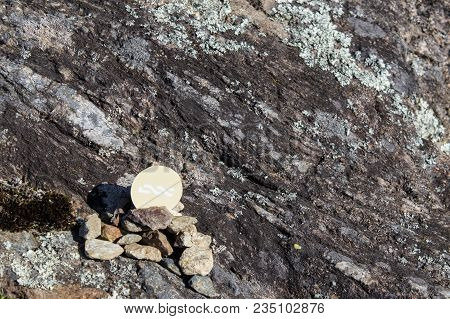 Cryptocurrency Mining Nxt In A Rock Background Composition