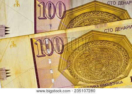 Close-up Macedonia Currency, Macedonian Denar Bank Note