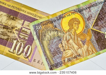 Close-up Macedonia Currency, Macedonian Denar Bank Note