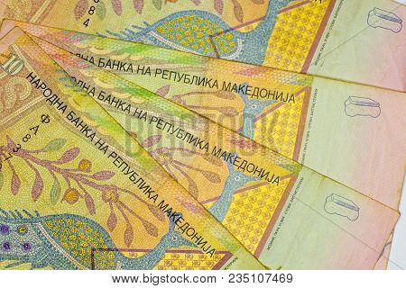 Close-up Macedonia Currency, Macedonian Denar Bank Note