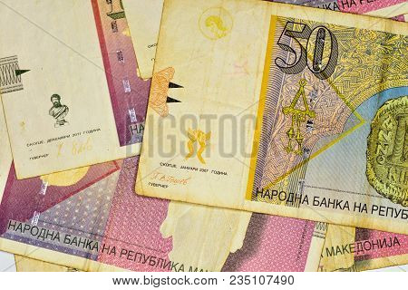 Close-up Macedonia Currency, Macedonian Denar Bank Note