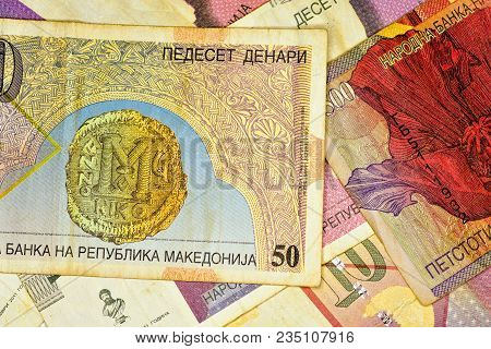 Close-up Macedonia Currency, Macedonian Denar Bank Note
