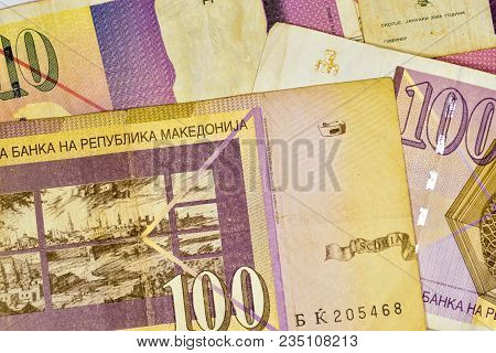 Close-up Macedonia Currency, Macedonian Denar Bank Note