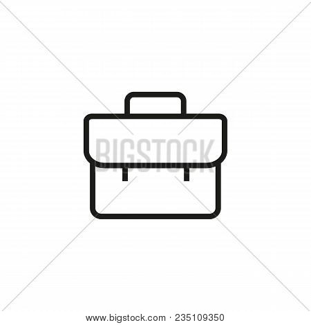 Icon Of Leather Briefcase. Accessory, Work, Diplomat. Business Concept. Can Be Used For Topics Like 
