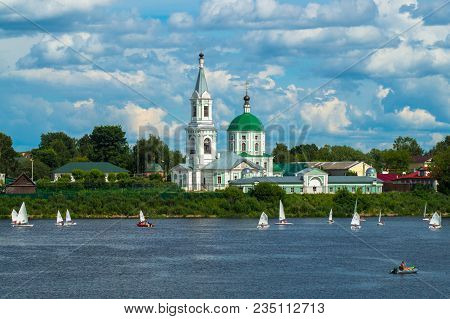 Monastery Of St.catherine, Built In The 18th Century In The Picturesque Nook In The City Of Tver, Fa