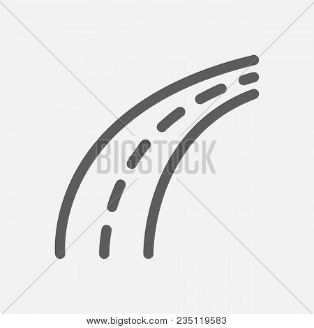 Highway Icon Line Symbol. Isolated Vector Illustration Of  Icon Sign Concept For Your Web Site Mobil