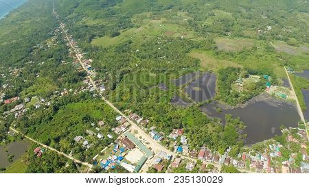 Aerial View Pablacio City Anda Bohol Filipino Nature