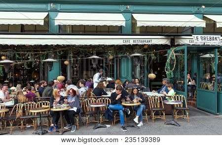 Paris, France-april 07, 2018 : Chez Jenny Is Famous Alsatian Brasserie Located On Republique Square 