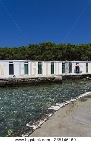 Vintage Beach Cabin In Croatia On A Sunny Day