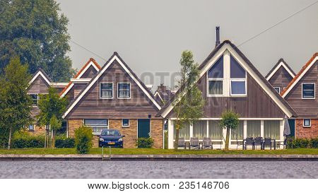 Holiday Village Resort On The Waterfront Of Lake Sneekermeer In Terherne, Friesland