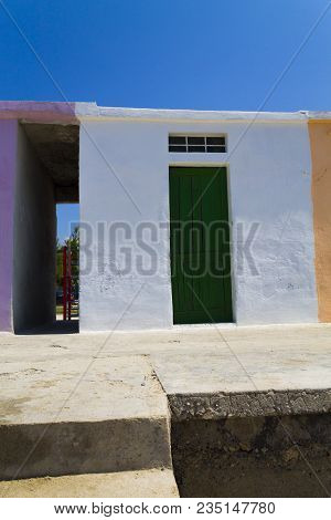 Vintage Beach Cabin In Croatia On A Sunny Day