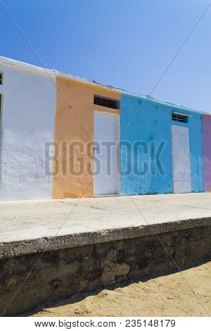 Vintage Beach Cabin In Croatia On A Sunny Day