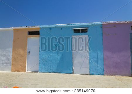 Vintage Beach Cabin In Croatia On A Sunny Day