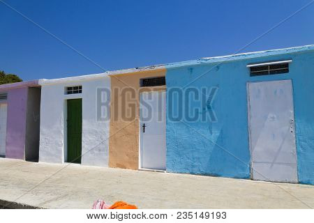 Vintage Beach Cabin In Croatia On A Sunny Day