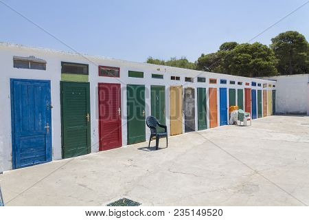 Vintage Beach Cabin In Croatia On A Sunny Day