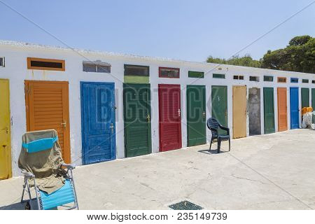 Vintage Beach Cabin In Croatia On A Sunny Day