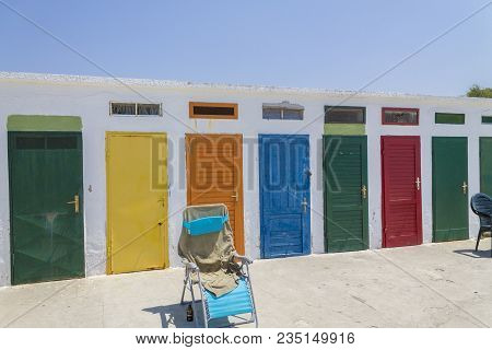 Vintage Beach Cabin In Croatia On A Sunny Day