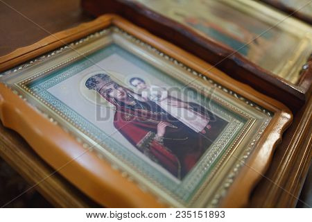 Odessa, Ukraine, 09-03-2017:wedding In The Orthodox Church. Elements Of The Interior Design Of The C