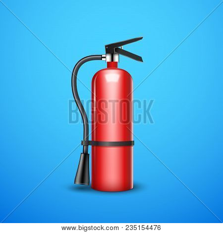 Fire Extinguisher Protection Isolated. Red Fire Extinguisher Emergency Danger Help Sign.