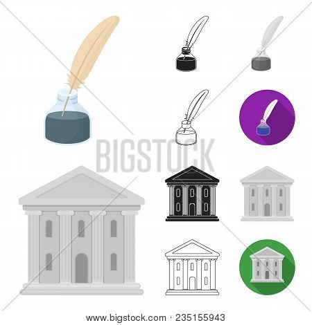 Theatrical Art Cartoon, Black, Flat, Monochrome, Outline Icons In Set Collection For Design.theater 