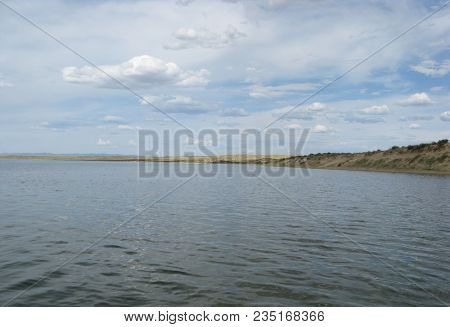 Deserted Beach Lake, Summer Sky, Nature Blue Cloud, Tuva, The Sky Reflected In The Water