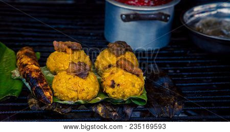 Potato Mixture Cooking In Belen Market Iquitos, Peru