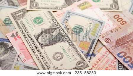 USD and HKD paper banknote