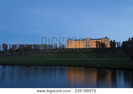 Frederiksberg, Denmark - March 31, 2016: Photograph Of Frederiksberg Castle In Frederiksberg Park By