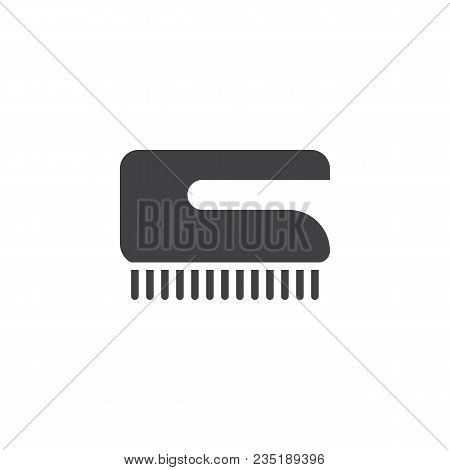 Clean Brush Vector Icon. Filled Flat Sign For Mobile Concept And Web Design. Hand Scrubber Simple So