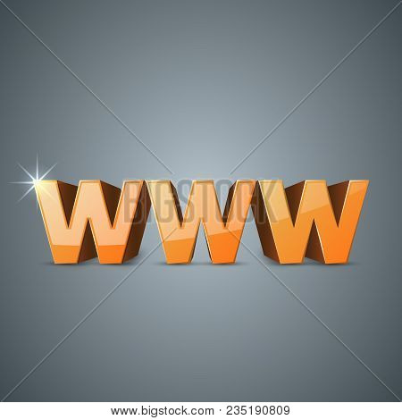 Internet, Www, Web 3d Realistic Iconvector Eps 10