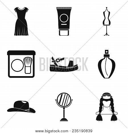 Fashion Thing Icons Set. Simple Set Of 9 Fashion Thing Vector Icons For Web Isolated On White Backgr