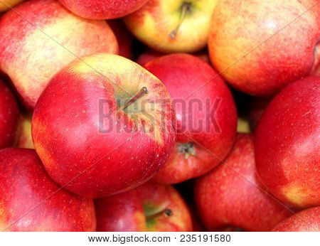 Red Big Apples Background