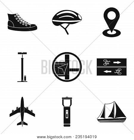 Trek Icons Set. Simple Set Of 9 Trek Vector Icons For Web Isolated On White Background