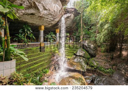 The Waterfall In Wat Tham Heo Sin Chai Haewsindhuchai Cave In Ubon Ratchathani Province Of Eastern T