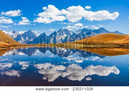 Koruldi Lake Near Mestia In Upper Svaneti Region, Georgia