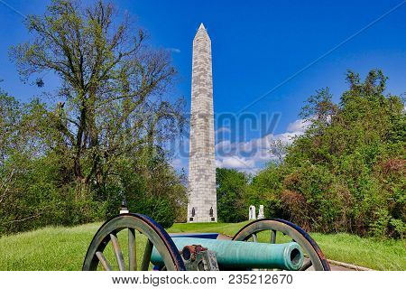 Vicksburg, Usa, 2018.04.03.: The Naval Monument In The National Military Park At Vicksburg In The Us