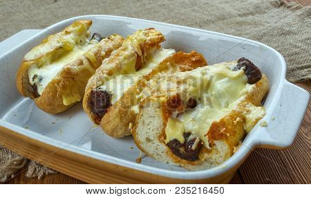 Oven Baked Chili Cheese Dogs , Close Up