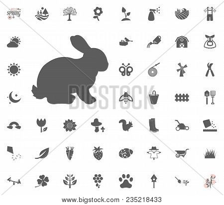 Rabbit Icon. Spring Vector Illustration Icon Set