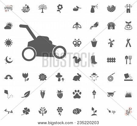 Grass-cutter Icon. Spring Vector Illustration Icon Set