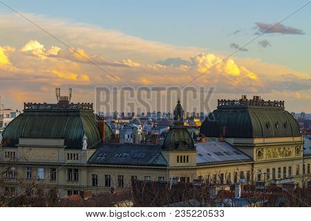 Landscape Of A Kaptol Cathedral In Zagreb