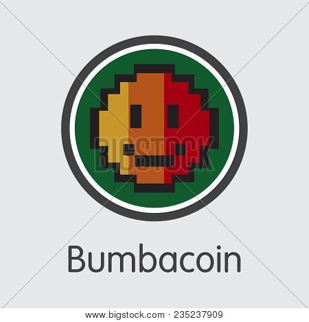 Blockchain Cryptocurrency Bumbacoin. Net Banking And Bumba Mining Vector Concept. Digital Currency M
