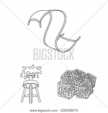 Country United Arab Emirates Outline Icons In Set Collection For Design. Tourism And Attraction Vect