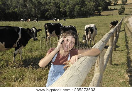 Portrait Of A Farmer Who Has Good News