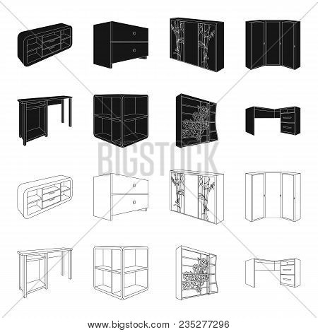 Dressing Table, Corner Shelves, Computer Desk, Wardrobe With Glass. Bedroom Furniture Set Collection
