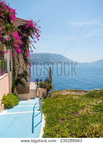 Assos Village In Kefalonia Island, Greece