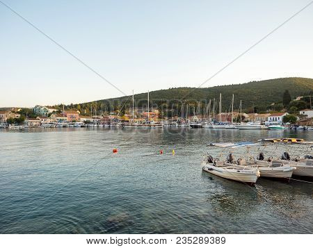 Fiskardo Village In Kefalonia, Greece