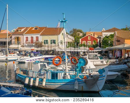 Fiskardo Village In Kefalonia, Greece