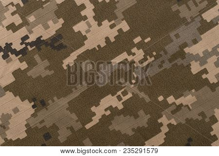Universal Camouflage Pattern Army Combat Uniform Digital Camo. Top View.