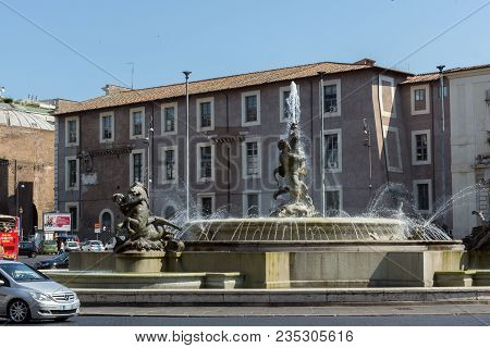 Rome, Italy - June 22, 2017: Amazing View Of Piazza Della Repubblica, Rome, Italy